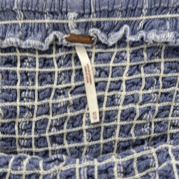 Free People | Blue striped crop top (XS) - Picture 4 of 5